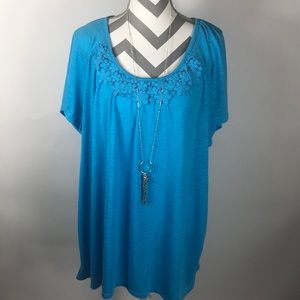 Just my size 3X embroidered collar blouse